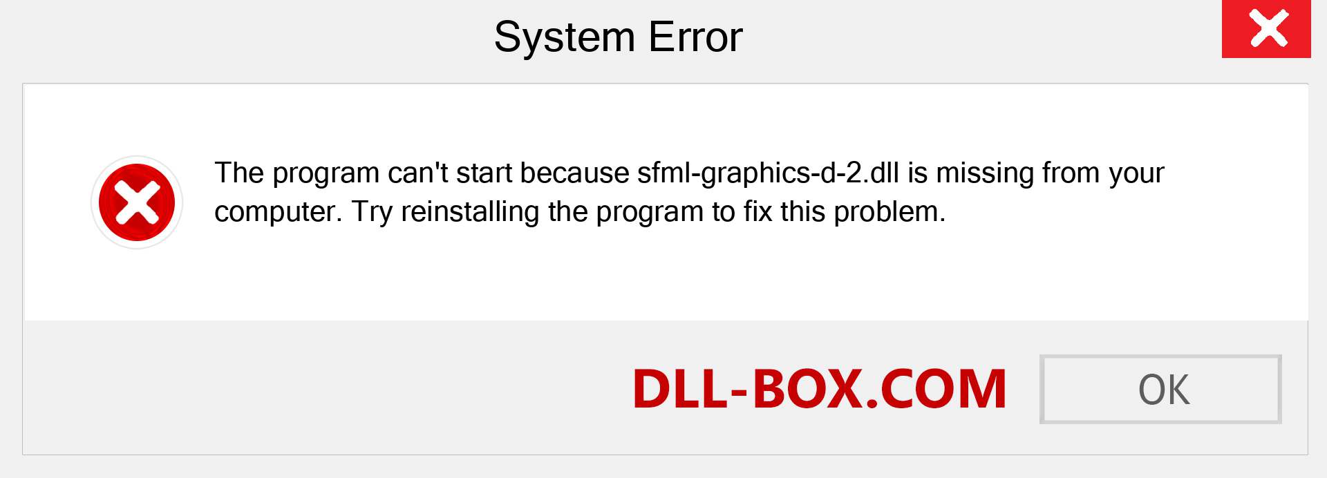  sfml-graphics-d-2.dll file is missing?. Download for Windows 7, 8, 10 - Fix  sfml-graphics-d-2 dll Missing Error on Windows, photos, images